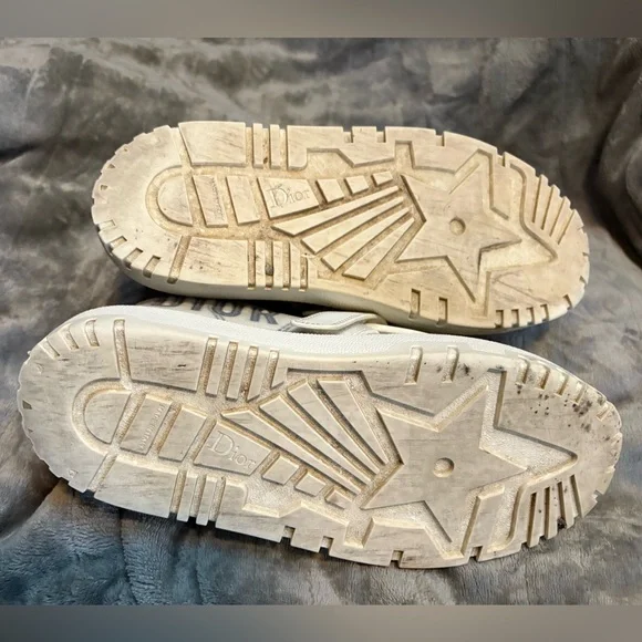 Dior Cream and French Blue Logo Sneakers size 36 - Picture 11 of 16
